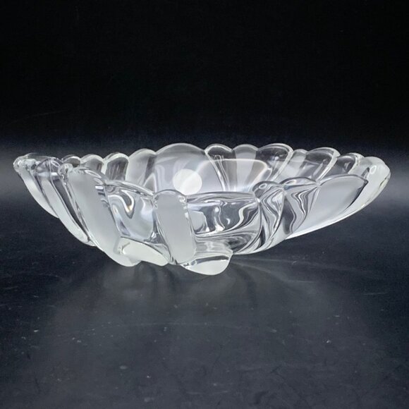 Vintage Walther Clear & Frosted Glass Fruit Bowl Made in Germany - Picture 3 of 11